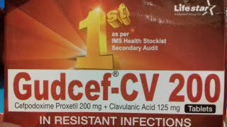 Gudcef  CV 200 tablet  Best Antibiotic any Other problem  Use  Side Effect Hindi Review [upl. by Annahoj]