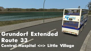 OMSI 2  Grundorf Extended  Route 33 amp Return Journey [upl. by Aryahay]