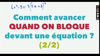 2nde Comment avancer quand on bloque devant une équation  22 [upl. by Kam]