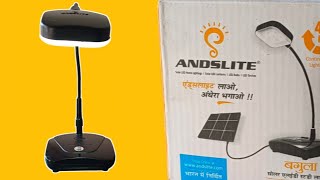 Andslite  Bagula 2 Solar Led Study Light  Table Lamp  Study Light [upl. by Nyleimaj252]