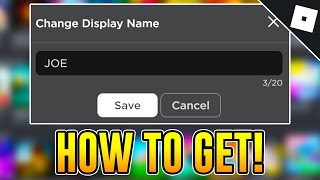 HOW TO GET A DISPLAY NAME  Roblox [upl. by Afira992]