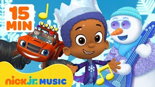 Songs About Snow w Bubble Guppies Blaze amp MORE ☃️ 15 Minutes  Nick Jr Music [upl. by Uhn879]