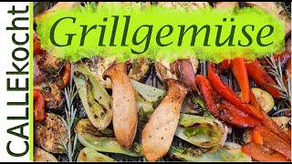 Knackige Gemüsepfanne low carb  Rezept für Grillgemüse [upl. by Amhser778]