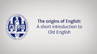 The origins of English A short introduction to Old English [upl. by Daraj]