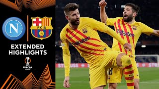 Napoli vs Barcelona Extended Highlights  UEL  Playoffs  Leg 2  CBS Sports Golazo  Europe [upl. by Alemat]