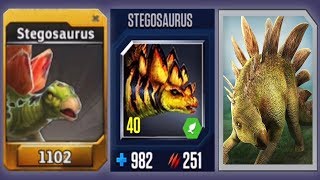 STEGOSAURUS  Jurassic World The Game Vs Jurassic World Alive Vs Jurassic Park Builder [upl. by Finbar]