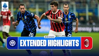 Inter vs AC Milan Extended Highlights  Serie A  CBS Sports Golazo [upl. by Ailaham]