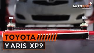 Hoe een stabilisatorstang vooraan vervangen op een TOYOTA YARIS XP9 HANDLEIDING  AUTODOC [upl. by Nacul]