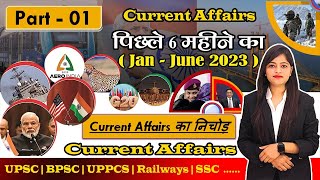 पिछले 6 महीने का करंट अफेयर्स  January  June 2023 Current Affairs  UPSC SSC Banking All Examsl [upl. by Ahsel]