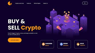 How To Make Cryptocurrency Website In HTML CSS JS  Add Cryptocurrency Price On Website [upl. by Dracir415]