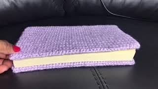 How to Crochet a Book Cover  Easy [upl. by Annawyt]