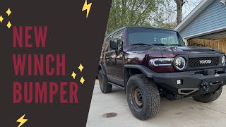 Fj Cruiser Smittybilt M1 Bumper Install [upl. by Hna786]