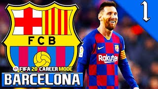 SAVING BARCELONA FIFA 20 Barcelona Realism Career Mode 1 [upl. by Henka]