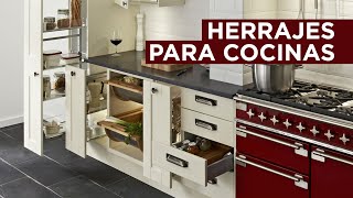 Ideas para cocinas Herrajes para muebles de cocina Sistemas inteligentes de diseño [upl. by Wrench]