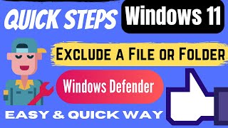 How to Exclude a File or Folder from Windows Defender Scan In Windows 11  eTechnizcom 👍 [upl. by Urson]