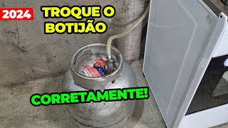 COMO TROCAR SEU BOTIJÃO DE GÁS CORRETAMENTE 2025 [upl. by Ginger]