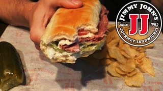 ASMR Eating Jimmy Johns Italian Sub w Chips amp Pickle No talking [upl. by Ad]