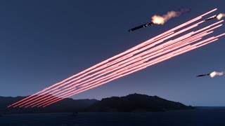 Phalanx CIWS Shooting Down Tomahawk Cruise Missiles  CRAM in Action  Simulation [upl. by Ahsienor]