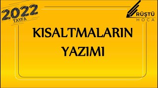 50 Yazım Kuralları  Kısaltmaların Yazımı  RÜŞTÜ HOCA [upl. by Noman]