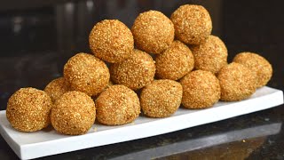 How to Make Buchi with Ube Filling  Sesame Balls [upl. by Hsiwhem]