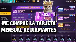 Así funciona la membresía MENSUAL en free fire  Comprando la TARJETA MENSUAL por primera vez 💎💎 [upl. by Irtak397]