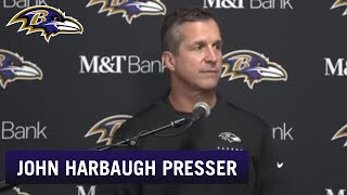 John Harbaugh Full Press Conference After Beating Rams  Baltimore Ravens [upl. by Aiynot]