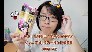 初老阿佩白髮冒出！來染個頭髮好了 ♡ Liese莉婕 頂級一按即梳染髮霜 04 栗子棕 │阿佩APEI [upl. by Nauh]