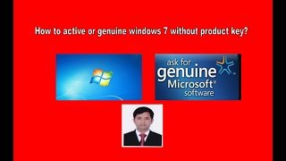 How to active or genuine windows 7 without product key [upl. by Castra]