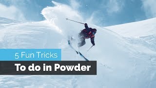 5 Fun Ski Tricks to Do in Powder [upl. by Hezekiah457]