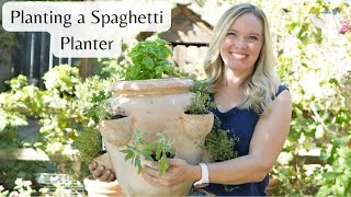 Planting an indoor herb container My Spaghetti Planter [upl. by Urbannai]