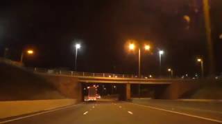 Night Drive On The M5 M6 M62 amp M57 Motorways From Worcester To Liverpool UK 26th August 2016 [upl. by Ahsinet77]