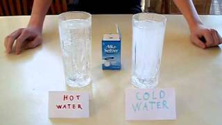 alka seltzer hot and cold water experiment [upl. by Otho]