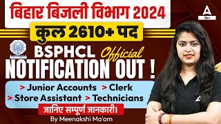 Bihar Bijli Vibhag Vacancy 2024  BSPHCL Vacancy 2024 [upl. by Laius]