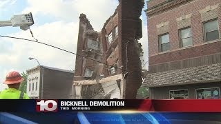 Buildings being torn down in Bicknell a bittersweet project [upl. by Dihaz]