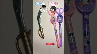 Boys stationery vsGirls stationery 💞🦋Fight 🤜🤛youtubeshorts cutestationery boysvsgirl shorts [upl. by Notsua]