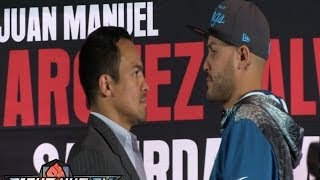 Marquez vs Alvarado full press conference and face off video [upl. by Atinniuq]