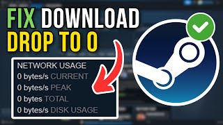 How To Fix Steam Download Speed Drops To 0 2024 [upl. by Maguire]