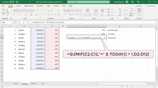 How to Sum values based on Dates in Excel  Office 365 [upl. by Mose]