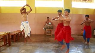 Kathakali Class For Kathakali At Kerala Kalamandalam Thrissur Keral India [upl. by Zosima176]