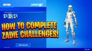 How to Complete the Zadie Challenges and unlock the Arctic and Jungle Edit Styles  Zadie Fortnite [upl. by Tarr762]