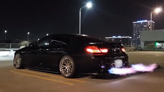 Shoot Large Flames BMW 640i Grancoupé N55 tune [upl. by Broddy]