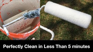 How to Clean a Paint Roller in less than 5 minutes [upl. by Pappano75]