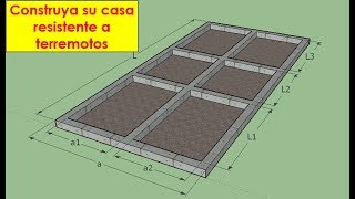 Como construir una casa de uno o dos pisos sismoresistente 1° parte Cimentaciones [upl. by Ayk642]