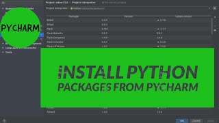 How To Install Python Packages From Pycharm [upl. by Eirak]