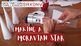 How to make a Moravian star aka Herrnhuter Sterne in Herrnhut Saxony Germany [upl. by Winson]