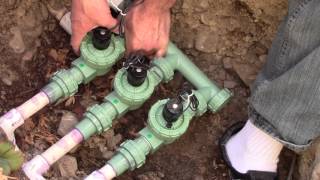 How to install Orbit Automatic Sprinkler Valve System  Grass Lawn [upl. by Merv]