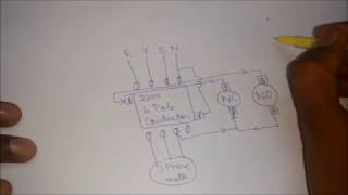 How to Connect a 4 Pole Contactor with NO NC Switch [upl. by Ecarg]