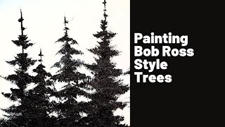 Painting Trees with a Fan Brush Bob Ross Style Trees by certified Ross Instructor [upl. by Conlen542]