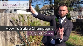 How To Properly Sabre Champagne Like A Pro Quick Champagne Sabering Guide [upl. by Feltie]