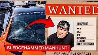 HELP FIND FUGITIVE WHO HIT LAMBORGHINI WITH SLEDGEHAMMER [upl. by Cirdek]